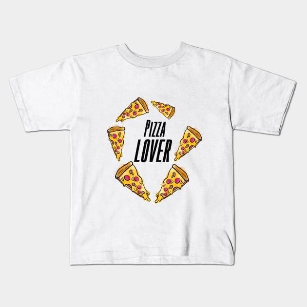 Pizza lover Kids T-Shirt by jessperezes